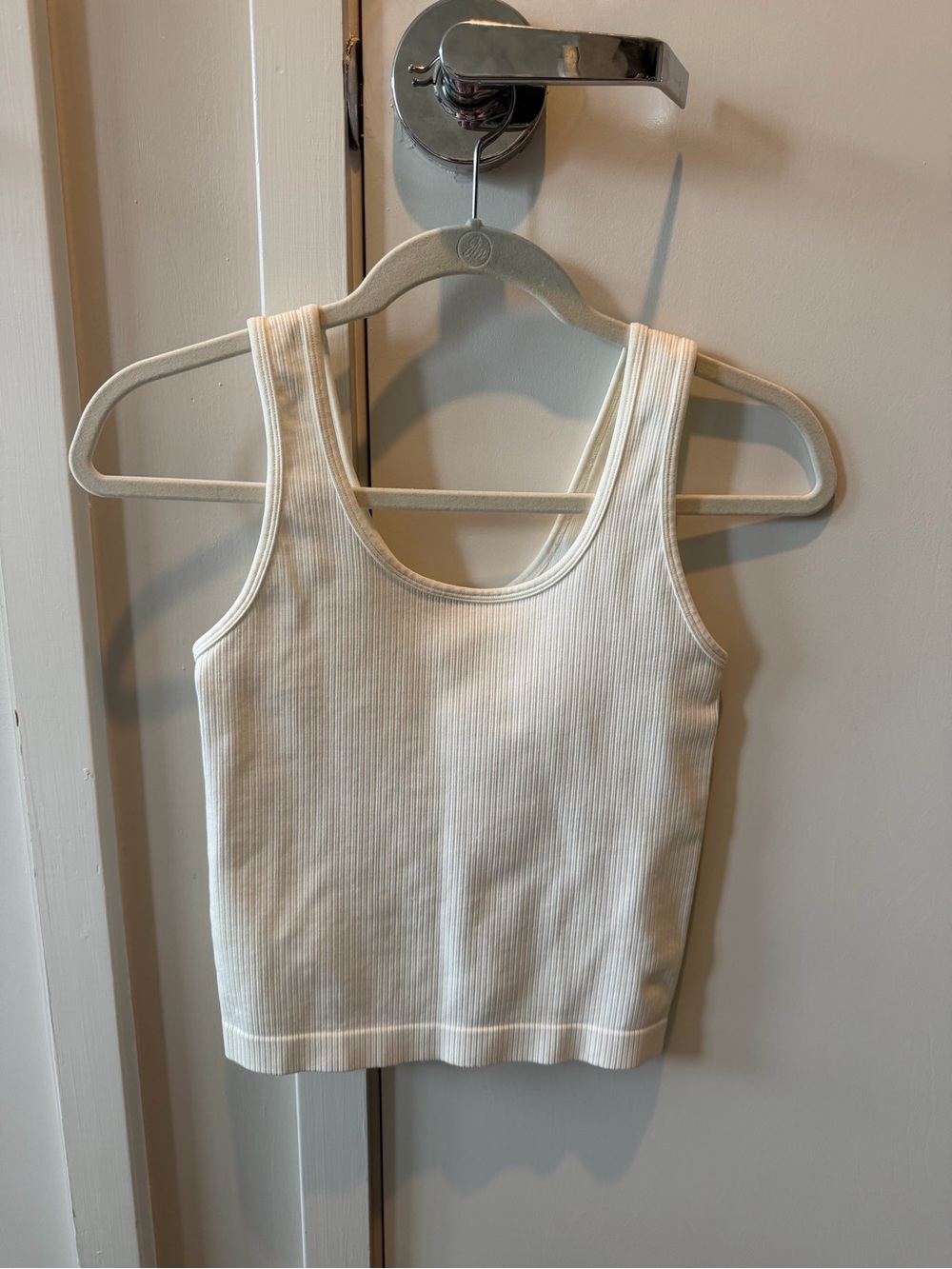 a new day Cream Ribbed Scoop Tank